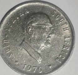 GÜNEY AFRİKA 1976 5 CENT  HATIRA  Jacobus Johannes Fouché'nin Başkanlığının Sonu