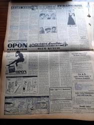 Vatan Gazetesi - 9 Mart 1957 - Ahmet Emin Yalman Köşe Yazısı - İsmet İnönü Gazetemize Beyanat Verdi - Ruslara Komünistler Bile İnanmıyor - Macarlara Bütün Dünya Kucağını Açtı - Suriye Milletvekili Abdül Hadibe Maharani Türkiye'ye İltica Etti - Kırşehir'in Macerası Yazan Erol Ülgen - Pearl Harbor Baskınının Anlatılmayan Tarafları Yazan Walter Lord Yazı Dizisi - Amerikalı Ermeni Koleksiyoncu Arcutter Kazancian İstanbul'da - Ahmet Mithat Efendi'nin Bir Romanı Musullu Süleyman Sadeleştiren Behçet Necatigil Yazı Dizisi - İlahi Komedya Ve Peer Gynt -  NATO Kuvvetleri Başkumandanı General Norstad Türkiye NATO Ve Bağdat Paktı Arasında Bir Kilit Noktasıdır - Irak Prensi Abdulillah Bugün Gidiyor - Çanakkale Türk'ün Kahramanlık Destanı Yazan Alan Moorehead Yazı Dizisi - Reşat Nuri Güntekin İçin Yazan Ruşen Eşref Ünaydın Yazı Dizisi - 1001 Gece Masalları Hazırlayan Suat Taşer Yazı Dizisi - Ev Kadın Moda - Burç Falı - Macar Ujpeşt Takımı Kafile Başkanı Sebes İzmir Futbolunu İlerlemiş Gördüm Dedi