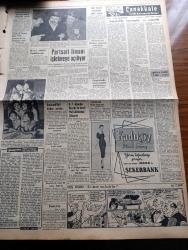 Vatan Gazetesi - 8 Ocak 1957 - Kıbrıs İçin Azami Fedakarlığımız Yazan Ahmet Emin Yalman Köşe Yazısı - Türk Hakları İçin Kıbrıs Anayasasında Veto İsteyeceğiz - Amerikan Dışişleri Bakanı John Foster Dulles Ortadoğu'da Gayemiz Sulhtür Dedi - Milli Türk Talebe Birliği Rock And Roll Ve Striptiz'in Men'ini İstiyor - Süleymaniyedeki Nebatat Enstitüsü Yıktırılacak - Adliye Vekili Hüseyin Avni Göktürk Kolundan Tutulup Atılan Hakim Yok Dedi - Eisenhower Planı Ve Dünya Basını - Deniz Kızı Yazan Anne Mariel Yazı Dizisi - Orta Doğu Petrollerinin Bugünkü Durumu - Rock And Roll Kralı Elvis Presley'in Kuklasını Astılar - Portsait İşletmeye Açılıyor - Çanakkale Türk'ün Kahramanlık Destanı Yazan Alan Moorehead Yazı Dizisi - Ingrid Bergman Hayatını Ve Aşkını Anlatıyor Yazı Dizisi - Andre Maurois Kadın Romancılarla Konuştu - Galatasaray'ın 50. Yıl Bayramı Dedikodusu - Kayakçı Prenses Maria Beatrice