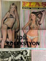 Flaş Haftalık Aktüalite, Sinema ve Magazin Gazetesi - 23 Nisan 1975 - Sayı:50 - Neri Neril Türkiye'ye dönüyor - Gece yarısı olayı - Türkan Şoray'ın benzeri - Mualla Omay akıllanmadı - Adnan Şenses - Mehmet Taneri - Serdar Özçelik - Gülser Gürsoy - Şantöz Çiğdem Aytaç - Nazan Ece - Suna Sunay'da Yeşilçam'a döndü - Seher Şeniz turneye çıkıyor - Nazmi Özer - Mine Mutlu - Ali Porazoğlu - İlhan Daner - Mete İnselel - Anuşka - Arzu Okay - Kendi Kendini Harcayan Güzel - Yeşim Tan - Seks Falınız - Nejat Tolunay - Şiir Köşesi - Arkadaş Olalım - Muhterem Nur - Vehbi Turan - Türkiye'yi Şenay temsil edecek - Seçil Heper - Şantöz Aylin yine soyunabilecek - Yeşim Yükselen fotoğraf ve haberi - Gazete tam değildir sadece 6 sayfası mevcuttur