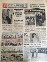 HÜRRİYET GAZETESİ 28 EYLÜL 1968 YIL :21 SAYI :7336--Reiner ,Türkiye de alıkonulan ailesini istedi ---Viyana Polisi ,Türk işçisi Yaşar ın katilini aramak için  ava çıktı ---Mersinli bayanlar Türkiye Kadınlar Partisi Kuruyor ----Demirel :Nükleer denge 3. Dünya Savaşını  çok güçleştirdi dedi ----Makineye bir uçtan fil sokuluyor diğer uçtan 7 ton yemek çıkıyor ---Lüleburgazlı Fabrikatöre Piyangodan Oto Çıktı --- Defansa paydos Sarı -Lacivertliler Vefa ya karşı hücuma hazır --Fenerbahçe kalesinden çıkıyor ---Adanalılar Yenal ve Apak aleyhine imza topluyorlar ---Parolamız her zaman gibi  iki puandır ---İş arayan kadını aldatıp  geneleve götürmüşler ---İki traktör  çarpıştı  11 kişi yaralandı ----Ege de yağış dün durdu zarar tespitine  başlandı ---Alman Asi Gençleri Bir Türkü Öldürdü ---Esrar içmekten sanık Fransız  duruşmaya mini etekle çıktı ----