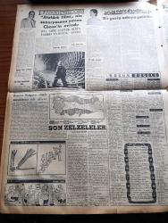 Vatan Gazetesi - 24 Haziran 1957 - Kıbrıs Ve Yeni Sefir Yazan Ahmet Emin Yalman Köşe Yazısı - İsmet İnönü Ve Fevzi Lütfi Karaosmanoğlu Osman Bölükbaşı'yı Müdafaa Edecek - CHP Genel Sekreteri Kasım Gülek Seçimlerin Günü Devlet Sırrı Mıdır Dedi - Hürriyet Partisi Mebusu İbrahim Öktem'e Göre Cumhuriyetten Beri Anayasa Bu Derece İhlal Edilmemiştir - Fransa'ya Karşı Cihad İlanı İstendi - BBC Televizyon Ekibi Başvekil Adnan Menderes İle Görüşemedi - Eflatun Kız Yazan Nihal Yeğinobalı Yazı Dizisi - İzmir Suikastının İç Yüzü General Ali Fuat Cebesoy Yazıyor Yazı Dizisi - Engin Cezzar'ın Başarısı Fotoğraf - Doğu Anadolu'da Şeyhler Röportaj Mesut Özdemir - Yalman Hollywood'da Atatürk'ün Filmi'nin Senaryosunu Yazan Borden Chase'in Evinde - Son Zelzeler Yazan Nejat Arıkan - Beşiktaş Altay'ı Farklı Yendi - Centilmen Koşusunu Jet Kazandı - Fenerbahçe Berlin Lig Karmasını 4 3 Yendi - Futbolumuzun İç Meseleleri Yazan Ali C. Akıncı - Federasyon Kupasında Son Puan Durumu - Gazeteci Cef Cob Çizen Peter