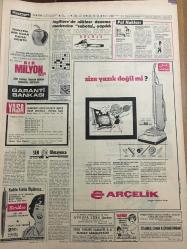 HÜRRİYET GAZETESİ 10 NİSAN 1967 YIL :19 SAYI :6804---Sapık katilin evinde 6. ceset bulundu ---Eşkiya Hamidonun 15 yaşındaki oğlu öldürüldü ---Firari katil ,iki metresi ile eğlenirken yakalandı ----Norveçli turist kız ,Kuşadası ndan kaçmış  olamaz ----İnönü evinin bahçesinde yarım saat yürüyüş yaptı ---İstiklal caddesinde geceleri İETT araçları durabilecek ---İngiltere de nükleer deneme merkezine sabotoj yapıldı---Maraş tan Brezilya ya beş parasız olarak giden Misak efendi bugün 200 milyon sahibi ---Beşiktaş ,2-0 yenildi --Galatasaray : 2 D.Spor : 2---Vefa PTT ile golsüz berabere kaldı : 0-0---Eskişehirspor : 2 Göztepe : 1 ---Hacettepe :2 -G.Birliği :1 --Bikiniler ,deveyi kızdırdı ---Kağıttan  mayonun zamkı gevşeyince  üstündeki çiçekler dökülüverdi ---Almanya da mücevher yarışması Şark motifleri çok ilgi gördü ----Akaryakıt Fiyatına 4 kuruş daha zam yapıldı ----