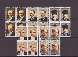 2018 Atatürk Konulu Resmi Posta Pulları 4'lü Blok Mnh Lüks Tam Seri Pul  -  TCD147