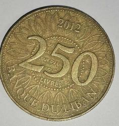 LÜBNAN 2012  250 LIVRES