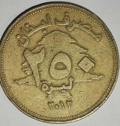 LÜBNAN 2012  250 LIVRES