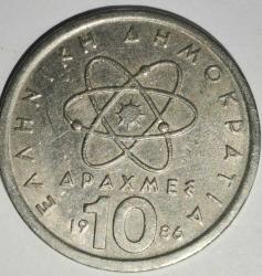YUNANİSTAN 1986  10 DRAHMİ