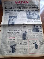 Vatan Gazetesi - 20 Haziran 1957 - Ahmet Emin Yalman Köşe Yazısı - Başvekil Adnan Menderes 1930'daki Ucuzluğu Allah Bu Memlekete Vermesin Dedi - Kasım Gülek'in Duruşması - Şoförler Mecliste 10 Temsilci İstiyorlar - Celal Bayar Fahrettin Kerim Gökay'la Görüştü - Zeytinburnu İlçe Oldu - Eflatun Kız Yazan Nihal Yeğinobalı Yazı Dizisi - İzmir Suikastının İç Yüzü General Ali Fuat Cebesoy Yazıyor Yazı Dizisi - Ataç'ın Son Kitabı Yazan Tahir Alangu - EOKA Tedhişe Hazırlanıyor - Medrano Sirki - İstanbul Operası Tahsisatı 25 Milyon Liraya Çıkarıldı - Rusya 1957 İzmir Fuarına Katılıyor - Doğu Anadolu'da Şeyhler Röportaj Mesut Özdemir Yazı Dizisi - Yalman Hollywood'da Yazı Dizisi - 1001 Gece Masalları Hazırlayan Suat Taşer Yazı Dizisi - Futbolda Transfer Ayına 10 Gün Kala Kulis Faaliyetleri Sıklaştı - Altay Cumartesi Ve Pazar Günü Beşiktaş Galatasaray'la Oynayacak - Galatasaray'a Kaptanlık Yapmış Olan Muzaffer Tokaç Almanya'da Antrenörlük Yapıyor - Stiv Roper Çizen Saunder Ve Woggon - At Yarışı