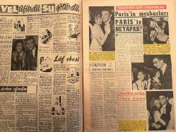 Yeni Renk Haftalık Aktüalite, Sinema ve Magazin Dergisi - 11 Nisan 1959 - Sayı:42 - Louis Mayer - Laf Ebesi - Paris'in meşhurları Paris'te ne yapar? - Gündüz uyku gece dans - Juliette Mayniel - Sanat aleminden hadise yaratan büyük bir eser filme alınıyor - Meşaleler savaşı - Atatürk'ü öldürmek isteyenler - Sahne ve perdenin müstesna kıymeti Nedret Güvenç - Paris'te balayı - Sinema Dünyası dedikodu yuvası - Gazeteci Flaş Çizgi Romanı - İşte Ben! - Brigitte Anlatıyor - Claire Kelly - Oto Stop Rezaletleri - Daha ilk filmde meşhur olan kız - Hürrem Sultanın Korkusu - Dağ Kızı - Aşk ve macera romanı - Kalsiz Kadın ve Kalp Kalbe karşı çizgi romanı - Crew Cuts - Somey Soyata grubu - Kahraman Şovalye çizgi romanı - Kıskanç Mısınız! - Kadınların Dünyası - Prenses Süreyya'nın beğendiği modeller - Güneşe hücum! - Gençler Çetesi - Yıldız fabrikatörü Louis Mayer anlatıyor - 1959 Türkiye Güzellik Kraliçeliği namzetleri - Müsabaka Programı fotoğraf ve haberi - Tam Takım Dergi