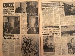 Yeni Renk Haftalık Aktüalite, Sinema ve Magazin Dergisi - 11 Nisan 1959 - Sayı:42 - Louis Mayer - Laf Ebesi - Paris'in meşhurları Paris'te ne yapar? - Gündüz uyku gece dans - Juliette Mayniel - Sanat aleminden hadise yaratan büyük bir eser filme alınıyor - Meşaleler savaşı - Atatürk'ü öldürmek isteyenler - Sahne ve perdenin müstesna kıymeti Nedret Güvenç - Paris'te balayı - Sinema Dünyası dedikodu yuvası - Gazeteci Flaş Çizgi Romanı - İşte Ben! - Brigitte Anlatıyor - Claire Kelly - Oto Stop Rezaletleri - Daha ilk filmde meşhur olan kız - Hürrem Sultanın Korkusu - Dağ Kızı - Aşk ve macera romanı - Kalsiz Kadın ve Kalp Kalbe karşı çizgi romanı - Crew Cuts - Somey Soyata grubu - Kahraman Şovalye çizgi romanı - Kıskanç Mısınız! - Kadınların Dünyası - Prenses Süreyya'nın beğendiği modeller - Güneşe hücum! - Gençler Çetesi - Yıldız fabrikatörü Louis Mayer anlatıyor - 1959 Türkiye Güzellik Kraliçeliği namzetleri - Müsabaka Programı fotoğraf ve haberi - Tam Takım Dergi