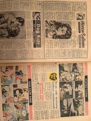 Yeni Renk Haftalık Aktüalite, Sinema ve Magazin Dergisi - 11 Nisan 1959 - Sayı:42 - Louis Mayer - Laf Ebesi - Paris'in meşhurları Paris'te ne yapar? - Gündüz uyku gece dans - Juliette Mayniel - Sanat aleminden hadise yaratan büyük bir eser filme alınıyor - Meşaleler savaşı - Atatürk'ü öldürmek isteyenler - Sahne ve perdenin müstesna kıymeti Nedret Güvenç - Paris'te balayı - Sinema Dünyası dedikodu yuvası - Gazeteci Flaş Çizgi Romanı - İşte Ben! - Brigitte Anlatıyor - Claire Kelly - Oto Stop Rezaletleri - Daha ilk filmde meşhur olan kız - Hürrem Sultanın Korkusu - Dağ Kızı - Aşk ve macera romanı - Kalsiz Kadın ve Kalp Kalbe karşı çizgi romanı - Crew Cuts - Somey Soyata grubu - Kahraman Şovalye çizgi romanı - Kıskanç Mısınız! - Kadınların Dünyası - Prenses Süreyya'nın beğendiği modeller - Güneşe hücum! - Gençler Çetesi - Yıldız fabrikatörü Louis Mayer anlatıyor - 1959 Türkiye Güzellik Kraliçeliği namzetleri - Müsabaka Programı fotoğraf ve haberi - Tam Takım Dergi