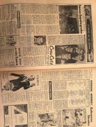 Yeni Renk Haftalık Aktüalite, Sinema ve Magazin Dergisi - 11 Nisan 1959 - Sayı:42 - Louis Mayer - Laf Ebesi - Paris'in meşhurları Paris'te ne yapar? - Gündüz uyku gece dans - Juliette Mayniel - Sanat aleminden hadise yaratan büyük bir eser filme alınıyor - Meşaleler savaşı - Atatürk'ü öldürmek isteyenler - Sahne ve perdenin müstesna kıymeti Nedret Güvenç - Paris'te balayı - Sinema Dünyası dedikodu yuvası - Gazeteci Flaş Çizgi Romanı - İşte Ben! - Brigitte Anlatıyor - Claire Kelly - Oto Stop Rezaletleri - Daha ilk filmde meşhur olan kız - Hürrem Sultanın Korkusu - Dağ Kızı - Aşk ve macera romanı - Kalsiz Kadın ve Kalp Kalbe karşı çizgi romanı - Crew Cuts - Somey Soyata grubu - Kahraman Şovalye çizgi romanı - Kıskanç Mısınız! - Kadınların Dünyası - Prenses Süreyya'nın beğendiği modeller - Güneşe hücum! - Gençler Çetesi - Yıldız fabrikatörü Louis Mayer anlatıyor - 1959 Türkiye Güzellik Kraliçeliği namzetleri - Müsabaka Programı fotoğraf ve haberi - Tam Takım Dergi