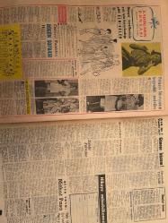 Yeni Renk Haftalık Aktüalite, Sinema ve Magazin Dergisi - 11 Nisan 1959 - Sayı:42 - Louis Mayer - Laf Ebesi - Paris'in meşhurları Paris'te ne yapar? - Gündüz uyku gece dans - Juliette Mayniel - Sanat aleminden hadise yaratan büyük bir eser filme alınıyor - Meşaleler savaşı - Atatürk'ü öldürmek isteyenler - Sahne ve perdenin müstesna kıymeti Nedret Güvenç - Paris'te balayı - Sinema Dünyası dedikodu yuvası - Gazeteci Flaş Çizgi Romanı - İşte Ben! - Brigitte Anlatıyor - Claire Kelly - Oto Stop Rezaletleri - Daha ilk filmde meşhur olan kız - Hürrem Sultanın Korkusu - Dağ Kızı - Aşk ve macera romanı - Kalsiz Kadın ve Kalp Kalbe karşı çizgi romanı - Crew Cuts - Somey Soyata grubu - Kahraman Şovalye çizgi romanı - Kıskanç Mısınız! - Kadınların Dünyası - Prenses Süreyya'nın beğendiği modeller - Güneşe hücum! - Gençler Çetesi - Yıldız fabrikatörü Louis Mayer anlatıyor - 1959 Türkiye Güzellik Kraliçeliği namzetleri - Müsabaka Programı fotoğraf ve haberi - Tam Takım Dergi