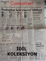 Cumhuriyet Gazetesi - 7 Ocak 1985 - Özdağlar için 'rüşvet' iddiası - Turgut Özal - 1985'te emekli olacak memurların ikramiyeleri - Kıbrıs için Atina'da hava iyimser - Reform mu? - Tarihi buluşma bugün - Cenevre Öncesi Washington - Soluklu resim için yalnız sağlıklı dünya görüşü yetmez - Haftanın Sanat Çizelgesi - Hayvanlar, Kim Kime Dum Duma, Piknik ,Hızlı Gazeteci, Tarihte Bugün Çizgi Romanı - Alışverişte belge düzeni nasıl olacak? - ANAP Konya İl Kongresi'nde kavga - Krizin kapısı, perşembe aralandı - Keban senetleri bugün satışta - Osman Ulagay - Vatandaşı Kandırmak - İstihsal Vergisi'nden kurtulan mallarda ucuzluktan eser yok - BWM Araba Reklamı - Eczacıbaşı 13'ü buldu - Galatasaray sigortalandı - Milyarlık takım düş kırıklığı yarattı - Ekonomi Notları - Keban Barajı'nın Gelir Ortaklığı Senetleri tüm İş Bankası şubelerinde bugün satışa sunulmuştur - Adolfo Suarez - Santiago Carillo - Darbeciler karşısında utanç verici bir duruma düşemezdim - Tam Takım Gazete