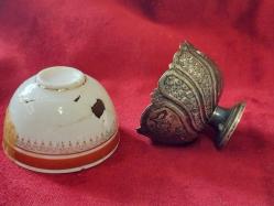 Gümüş Fincan Zarfı.. Abdülhamid Tuğralı,  Sahi Damgalı.. Zarf adet 18 gr.