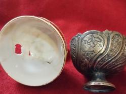 Gümüş Fincan Zarfı.. Abdülhamid Tuğralı,  Sahi Damgalı.. Zarf adet 18 gr.