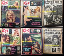SES, HAFTALIK AKTÜALİTE SİNEMA, TİYATRO, MÜZİK ve GENÇLİK MECMUASI - 1977 YILINDAN CİLT İÇİNDE TOPLAM 26 SAYI - HEPSİ BİR CİLT İÇİNDE - TÜM SAYILAR EKSİKSİZ ve ÇOK TEMİZ -  CÜNEYT ARKIN, ADİLE NAŞİT, BRIGITTE BARDOT, GÖNÜL YAZAR, EMEL SAYIN, BÜLENT ERSOY, HÜLYA KOÇYİĞİT, AJDA PEKKAN, FİLİZ AKIN, NEŞE KARABÖCEK,TARIK AKAN, KADİR İNANIR, AYHAN IŞIK, HAKAN BALAMİR, ORHAN GENCEBAY, AHMET ÖZHAN,, ITIR ESEN, MÜJDE AR, ZEKİ MÜREN, PERİHAN SAVAŞ, NECLA NAZIR, BARIŞ MANÇO, FATMA GİRİK, SOPHIOA LOREN, GÜLŞEN BUBİKOĞLU, AJDA PEKKAN, OYA AYDOĞAN, CEM KARACA, AYŞEN GRUDA, MAHMUT HEKİMOĞLU, FÜSUN ÖNAL, MELİKE DEMİRAĞ, SEYYAL TANER, MUAZZEZ ABACI, HASAN HEYBETLİ, ÖMÜR GÖKSEL, ÜMİT TOKCAN, MÜJDAT GEZEN, NEJAT UYGUR, SELEN BÜKE, SEZEN AKSU, RIZA SİLAHLIPODA, GÜRAY AKTALAY, SACİT ÇÖZE, YAŞAR ÖZEL, ÜMİT AKTAN, TANJU GÜRSU, TİMUR ARDA, SERPİL BARLAS, NÜKHET DURU, SEMİHA YANKI, ATİLLA ATASOY, EROL EVGİN, ARZU OKAY, LEVENT SEÇER, SEÇİL HEPER, HALE SOYGAZİ, LEVENT KIRCA, ADNAN ADVAR, RÜÇHAN ÇAMAY