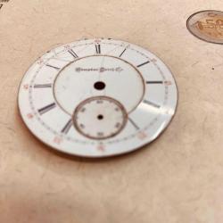 Avrupa Hampden Watch Marka Tırnaklı 4.5 cm  Çapında Emaye Kadran