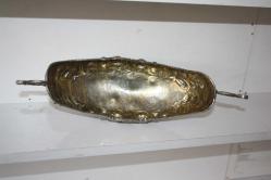 GÜMÜŞ KAPLAMA  Antika Pirinç Gondol  (ANTIK KOLİ 19