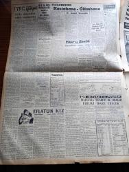 Vatan Gazetesi - 24 Mayıs 1957 - CHP Rejim Davasının Süratle Hallini İsteyecek - Makarios Londra'ya Gidiyor - Meşhur Bir İngiliz Kalp Cerrahı Russell Brock Geldi - Ofis Köylüden 600 Bin Ton Buğday Alacak - Fransa'da Başvekil Henüz Yok - Francis Noel Baker Neden Yunanlıların Dostu - Charlie Chaplin'in Bir Kız Çocuğu Oldu - Eflatun Kız Yazan Nihal Yeğinobalı Yazı Dizisi - Zahir Güvemli'nin Resim Sergisi - İstanbul'un Fethinin 504.  Yıldönümü - Şehir Tiyatrosu Gülhane'de Faaliyete Geçiyor - Havalarda 70.000 Km. Yazan Ahmet Emin Yalman Yazı Dizisi - Ankara'da 52 Evlik Bir NATO Sitesi Kurulacak - Deprem Bölgesinde Bir Gezi Yazan Naim Tirali - Ömer Seyfettin'in Büstü Açıldı - Batakhane İnsanları Yazan Adnan Veli Yazı Dizisi - Mehmet Ali Has'ın Transfer Ayında Adalet'ten Ayrılacağı Söyleniyor - 100 Bin Kişilik Stadyum Edirnekapı İle Topkapı Arasında Yapılacak - Milli Oyuncu Recep Adanır Viyana'ya Gitti - Dün Yapılan Ankara At Yarışları - Federasyon Kupası Maçları - Buk Rocers Çizen Rick Yager