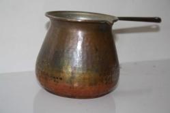 OSMANLI DAMGALI OSMANLI ZAMANINDAN KALMA BAKIR CEZVE (ANTİK KOLİ 19