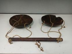 Antika Nadir Tümüyle Ahşap Osmanlı El Terazi