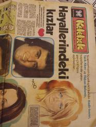 Kelebek Ev Gazetesi manşet  sayfası -  28 Eylül 1975 -  Tarık Akan,Hakan Balamir Kadir İnanır,hayallerindeki kızlar