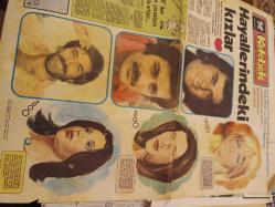 Kelebek Ev Gazetesi manşet  sayfası -  28 Eylül 1975 -  Tarık Akan,Hakan Balamir Kadir İnanır,hayallerindeki kızlar