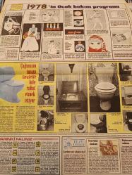 Kelebek Ev Gazetesi manşet  sayfası -  7 Ocak 1978 - Taner Şener, Emel Sayın, Serpil Barlas, Arzu Okay,Sevim Tuna