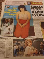 Kelebek Ev Gazetesi manşet  sayfası - 23 Ağustos 1975- Türk sanatçılar Alman TV sine el koydu. Erkeğe iş yok Kadına iş çok.Meral Orhonsay, Neşe Karaböcek,Semra Özdamar