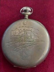 Cep Saati, Köstekli Cep Saati, İsviçre Üretimi  Cortebert  Marka Devlet Demiryolları Tren Görselli Nadir Çıkan Koleksiyonluk,  Çalışır Vaziyette , Saat Onbir ve İki yönünde Camında Çatlak Var, KULLANIMA Engel Değil.1940/1950'lerden.