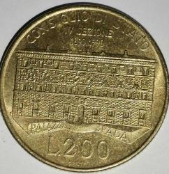 İTALYA 1990   200 LİRE  HATIRA   100. Yıldönümü - Danıştay