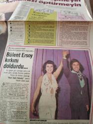 Kelebek Ev Gazetesi manşet  sayfası - 3 Aralık 1973 - Bülent Ersoy 40yaşında. Filiz Akın kürkler çok seviyor. Öpme ,öptürmeyin.