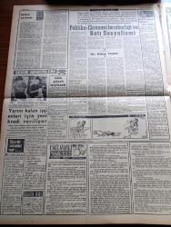 Vatan Gazetesi - 6 Nisan 1962 - Dört Milletvekili Adalet Partisinden İstifa Etti - Başbakan İsmet İnönü Traktör Fabrikasında - Selim Sarper'in Görevine Müdahale Edilmiş - Adalet Partisi Başkanı Ragıp Gümüşpala Af'la İlgili Temaslarını Açıkladı - Etibank Şehri Elektriksiz Bırakmakla Tehdit Ediyor - 250 Hamal Dün Gece Belediyeyi Protesto Etti - Politika Ekonomi Beraberliği Ve Batı Sosyalizmi - Çağlayanlı Vadi Yazan Mustafa Necati Sepetçioğlu Yazı Dizisi - Cezayirli Liderler Müslüman Halkı Faşist Tedhişe Karşı İtidale Çağırdı - Kleopatra Modası - Stiv Roper Çizen Saunder Ve Overgard - İstanbul Ankara Radyosu Programı - Galatasaray Vefa'dan Ancak Bir Puan Alabildi - Milli Namzetler Mithatpaşa Stadında Beyoğluspor İle Oynayacak - Metin Oktay Milli Takım Kadrosu Dışında Bırakıldı - Fenerbahçe Balosu - Ergun Öztuna Sakatlandı ve Ağladı - Beşiktaş'ın Yeni Antrenörü Spaiç Takımdan Şikayetçi - Hakkı Yeten - Recep Adanır Milli Kadroya Alınıyor Mu - Boks Seçmeleri Yarın Başlıyor - Şevket Soley