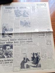 Vatan Gazetesi - 6 Nisan 1962 - Dört Milletvekili Adalet Partisinden İstifa Etti - Başbakan İsmet İnönü Traktör Fabrikasında - Selim Sarper'in Görevine Müdahale Edilmiş - Adalet Partisi Başkanı Ragıp Gümüşpala Af'la İlgili Temaslarını Açıkladı - Etibank Şehri Elektriksiz Bırakmakla Tehdit Ediyor - 250 Hamal Dün Gece Belediyeyi Protesto Etti - Politika Ekonomi Beraberliği Ve Batı Sosyalizmi - Çağlayanlı Vadi Yazan Mustafa Necati Sepetçioğlu Yazı Dizisi - Cezayirli Liderler Müslüman Halkı Faşist Tedhişe Karşı İtidale Çağırdı - Kleopatra Modası - Stiv Roper Çizen Saunder Ve Overgard - İstanbul Ankara Radyosu Programı - Galatasaray Vefa'dan Ancak Bir Puan Alabildi - Milli Namzetler Mithatpaşa Stadında Beyoğluspor İle Oynayacak - Metin Oktay Milli Takım Kadrosu Dışında Bırakıldı - Fenerbahçe Balosu - Ergun Öztuna Sakatlandı ve Ağladı - Beşiktaş'ın Yeni Antrenörü Spaiç Takımdan Şikayetçi - Hakkı Yeten - Recep Adanır Milli Kadroya Alınıyor Mu - Boks Seçmeleri Yarın Başlıyor - Şevket Soley