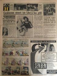 HÜRRİYET GAZETESİ 14 EYLÜL 1968 YIL :21 SAYI :7322---Yunanistan  da dalgalanan Türk bayrağı ---14 yaşındaki terzi çırağı ,kötü yola sapan annesini öldürdü ---Kamyon faresi Şahabettin Fırat  kayınbiraderinin  nişanlısını kaçırdı ---7 Şaki dağa kaldırdıkları üç köylüyü serbest bıraktı ---Martı ve  farelerin hücumuna uğrayan 4 beatnik ilk balıkçı  motoruna S.O.S verdi ---Ağrısız doğum için yeni bir sistem bulundu ---Fenerbahçe 17 futbolcu ile Manchester yolunda ---Beşiktaş -I.Spor ---Fransız gazeteleri Göztepe yenilgisine  şansızlık dedi ---Çocuklarının sünneti için Liberya dan geldi --Önce tabanca ile  yaralandı hastaneye giderken kamyon altında ezilerek can verdi ---Başbakan Demirel Ankara ya döndü ---Makarios  :Kilisenin arazisini  satıyor  diye yazan  gazete  hakkında 600 bin liralık dava açıldı ---Dışişleri Bakanlığında Bazı Yüksek Dereceli Memurlar  ,Asya Ülkelerinde  Göreve Gitmek İstemedi ---