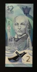 Barbados 2 Dolar 2022 ÇİL POLİMER KAĞIT PARA