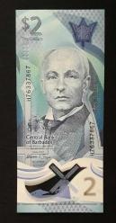 Barbados 2 Dolar 2022 ÇİL POLİMER KAĞIT PARA