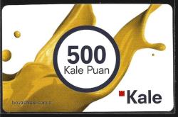 Efemera - K = PROMOSYON  KARTI ( KALE ) 500  KALE  PUAN - SERT  KARTON * TEMİZ  ve  NADİR - kitantik - kitaLog