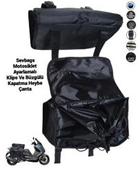 Sevbags Motosiklet Kolon Askı Ayarlamalı, Klipsli Ve Büzgülü Kapama Heybe Çanta