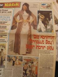 Kelebek Ev Gazetesi Manşet  sayfası- 19 Eylül 1977 - Türkan Şoray, Kadir İnanır Dila Hanım filminde. Ahmet Özhan, Hale Soygazi