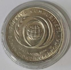 1996 Dünya Gıda Zirvesi - Roma  50 Bin Lira Hatıra Parası  Plastik Kapsülünde