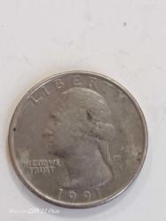 AMERİKA QUARTER ( ÇEYREK ) DOLAR 1991 ÇÇT