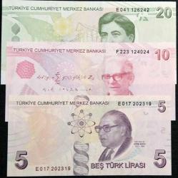 9. EMİSON 20-10-5 LİRA  3'LÜ LOT  ÇİL RESİMDEKİ ÜRÜN GÖNDERİLECEKTİR (X-32)