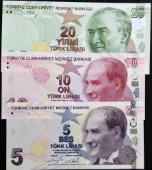 9. EMİSON 20-10-5 LİRA  3'LÜ LOT  ÇİL RESİMDEKİ ÜRÜN GÖNDERİLECEKTİR (X-32)