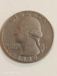 AMERİKA QUARTER ( ÇEYREK ) DOLAR 1980 D ÇÇT
