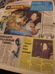 Kelebek Ev Gazetesi manşet sayfası - 20 Eylül 1979-  Fatma Girik eş arıyor. Gülşen Bubikoğlu, Tarık Akan, Hülya Koçyiğit, Muazzez Abacı, Cüneyt Arkın, Zeki Müren,, Ajda Pekkan , Filiz Akın.