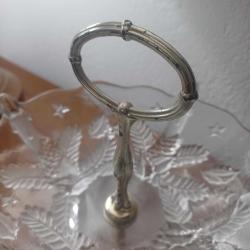 Antika Cam Sunum Tabağı,Cift Katlı,Büyük Boy