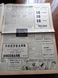 Vatan Gazetesi - 18 Ocak 1953 - Adalet Teşkilatı Baştan Kurulacak - Mısır'da Bir Hükümet Darbesi Akim Kaldı -  Tevkif Edilen Naziler - Yeşil Renkte Yapılmış Ay Yıldızlı Bayraklar Bulundu - Dışişleri Bakanı Fuat Köprülü Bugün Belgrad'a Gidiyor - Milliyetçiler Derneği Başkanı Sait Bilgiç'in İzahatı - Başbakan Adnan Menderes Bu Yurtta İrtica Yoktur Milletimiz İrticaa Karşı Mücehhezdir Dedi - Kadınlar Tekkesi Yazan Refik Halid Karay Yazı Dizisi - Hapishanelerde Ayaklanmalar Ve Hükümet Tedbirleri Yazan Mehmet Ali Sebük - Çanakkale Abidesi İçin 300 Bin Lira Toplandı - Berlin Polisi İlk Defa Geçit Resminde - General İzzet Aksalur Kore Tugayımızı Ziyaret Etti - Hindistan'da İlk Defa Bir Dokunulmaz Hakaret Davası Açtı - Clement Attlee ve Asya Sosyalist Konferansı - Hayatım Naciye Enver Paşa'nın Hatıraları Anlatan Naciye Enver Paşa Yazı Dizisi - Puro Tuvalet Sabunu - Habeş Güneşi Yazan Jean D'esme Yazı Dizisi - Sultanahmet'te Çöpçü Sıkıntısı - Good Year Lastikleri - İstanbul Ankara İzmir Radyosu