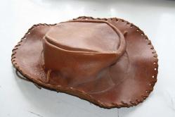 KOVBOY ŞAPKA DERİ  VİNTAGE  (ANTİK KOLİ 18